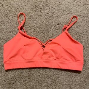 Adjustable strappy sports bra